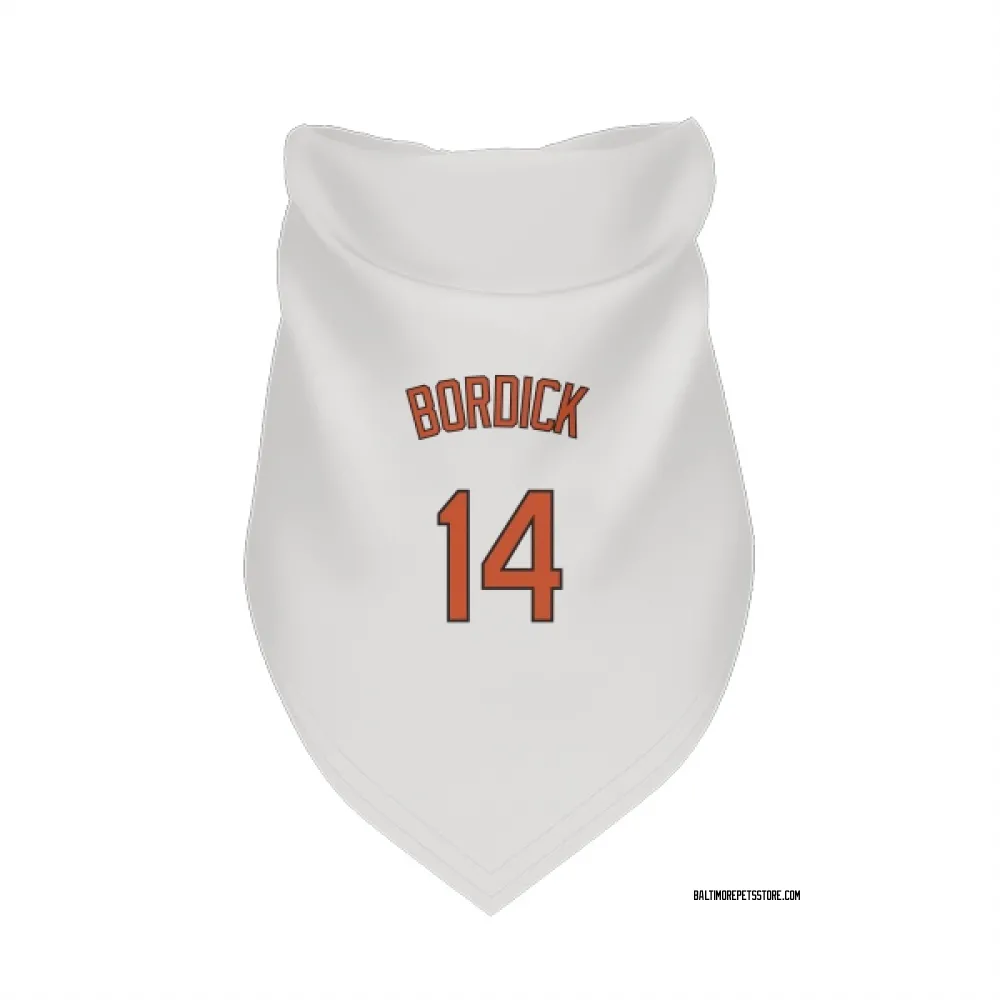Baltimore Orioles Mike Bordick White Pet Bandana for Dog & Cat
