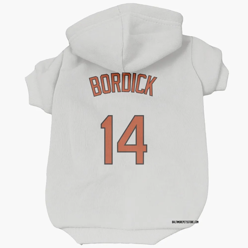 Baltimore Orioles Mike Bordick White Pet Hoodie for Dog & Cat
