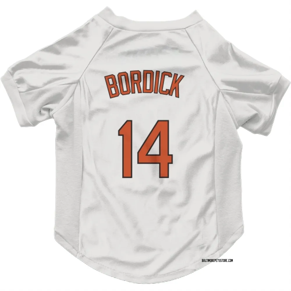 Baltimore Orioles Mike Bordick White Pet Jersey for Dog & Cat