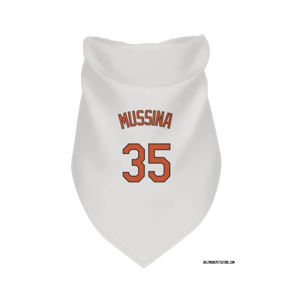 Baltimore Orioles Mike Mussina White Pet Bandana for Dog & Cat