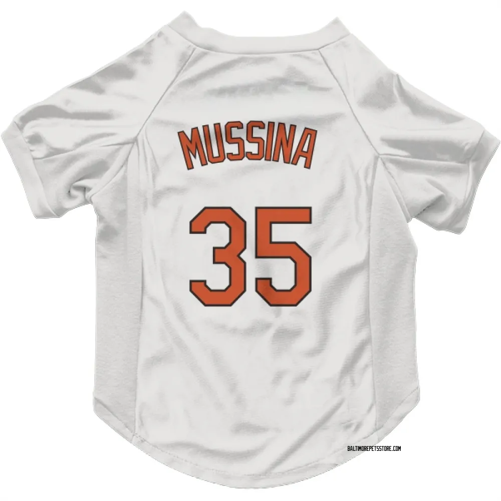 Baltimore Orioles Mike Mussina White Pet Jersey for Dog & Cat