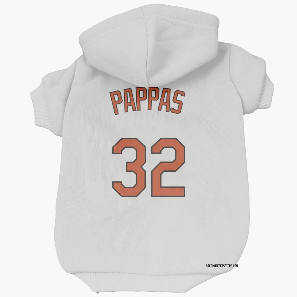 Baltimore Orioles Milt Pappas White Pet Hoodie for Dog & Cat