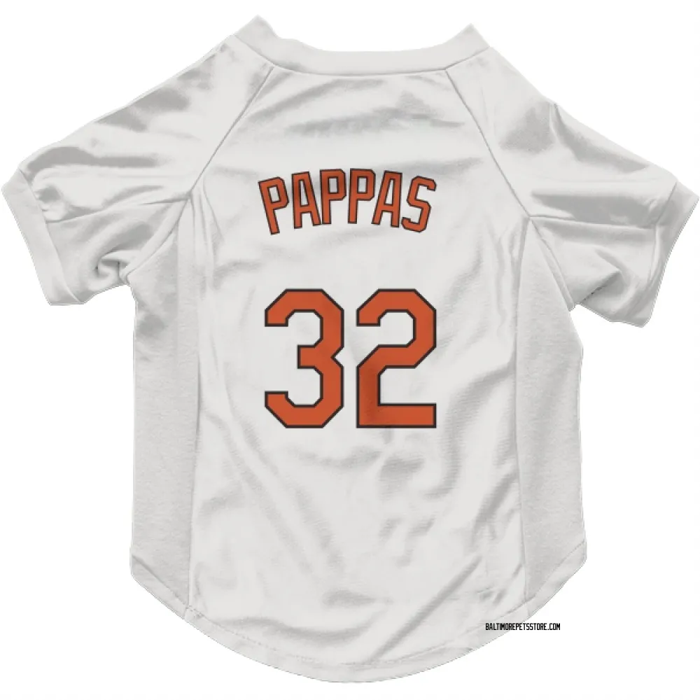 Baltimore Orioles Milt Pappas White Pet Jersey for Dog & Cat