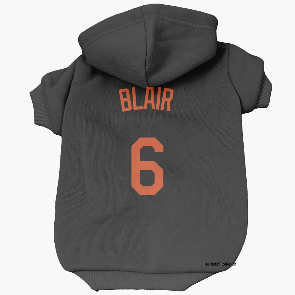 Baltimore Orioles Paul Blair Black Pet Hoodie for Dog & Cat