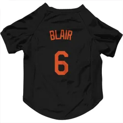 Baltimore Orioles Paul Blair Black Pet Jersey for Dog & Cat