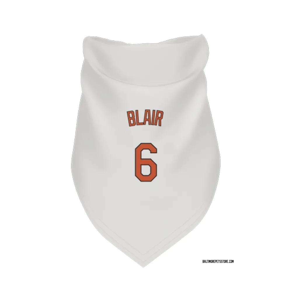 Baltimore Orioles Paul Blair White Pet Bandana for Dog & Cat