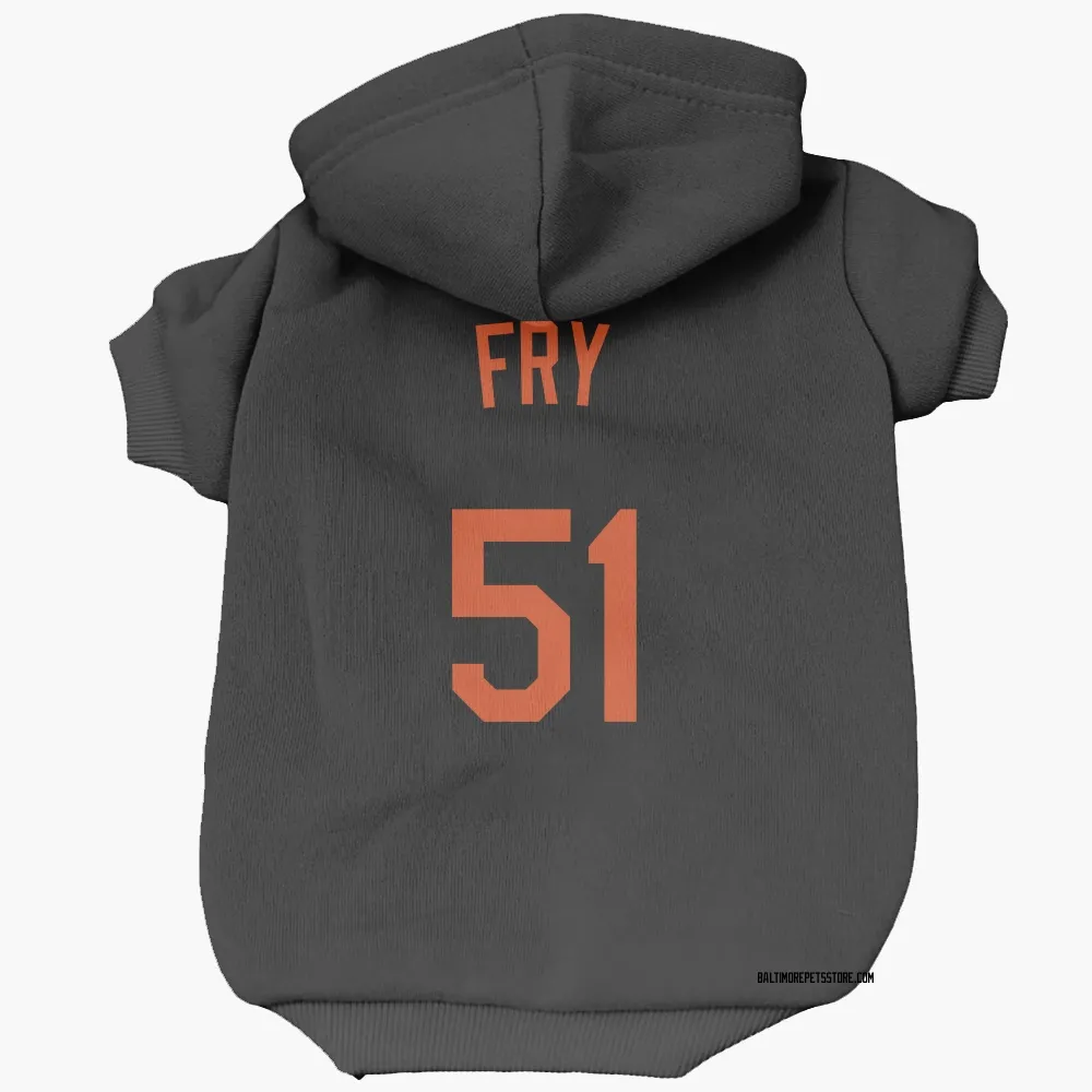 Baltimore Orioles Paul Fry Black Pet Hoodie for Dog & Cat