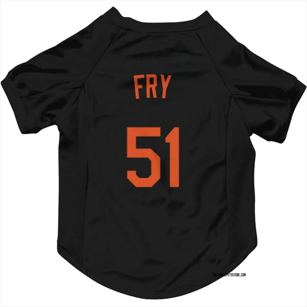 Baltimore Orioles Paul Fry Black Pet Jersey for Dog & Cat