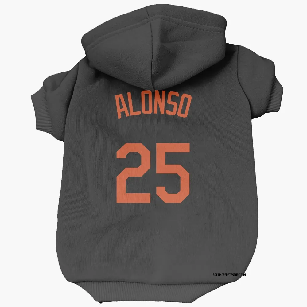 Baltimore Orioles Pete Alonso Black Pet Hoodie for Dog & Cat