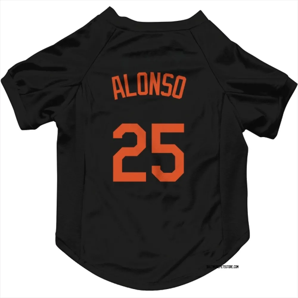 Baltimore Orioles Pete Alonso Black Pet Jersey for Dog & Cat