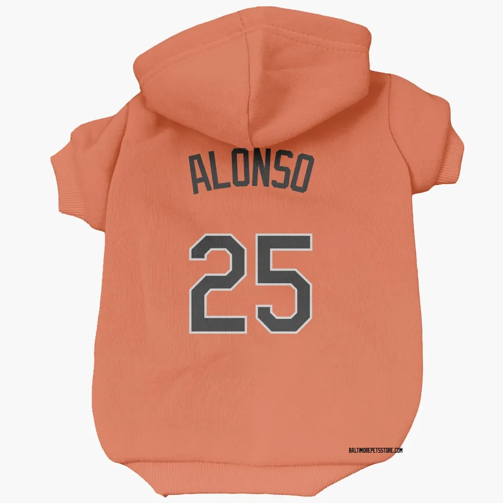 Baltimore Orioles Pete Alonso Orange Pet Hoodie for Dog & Cat