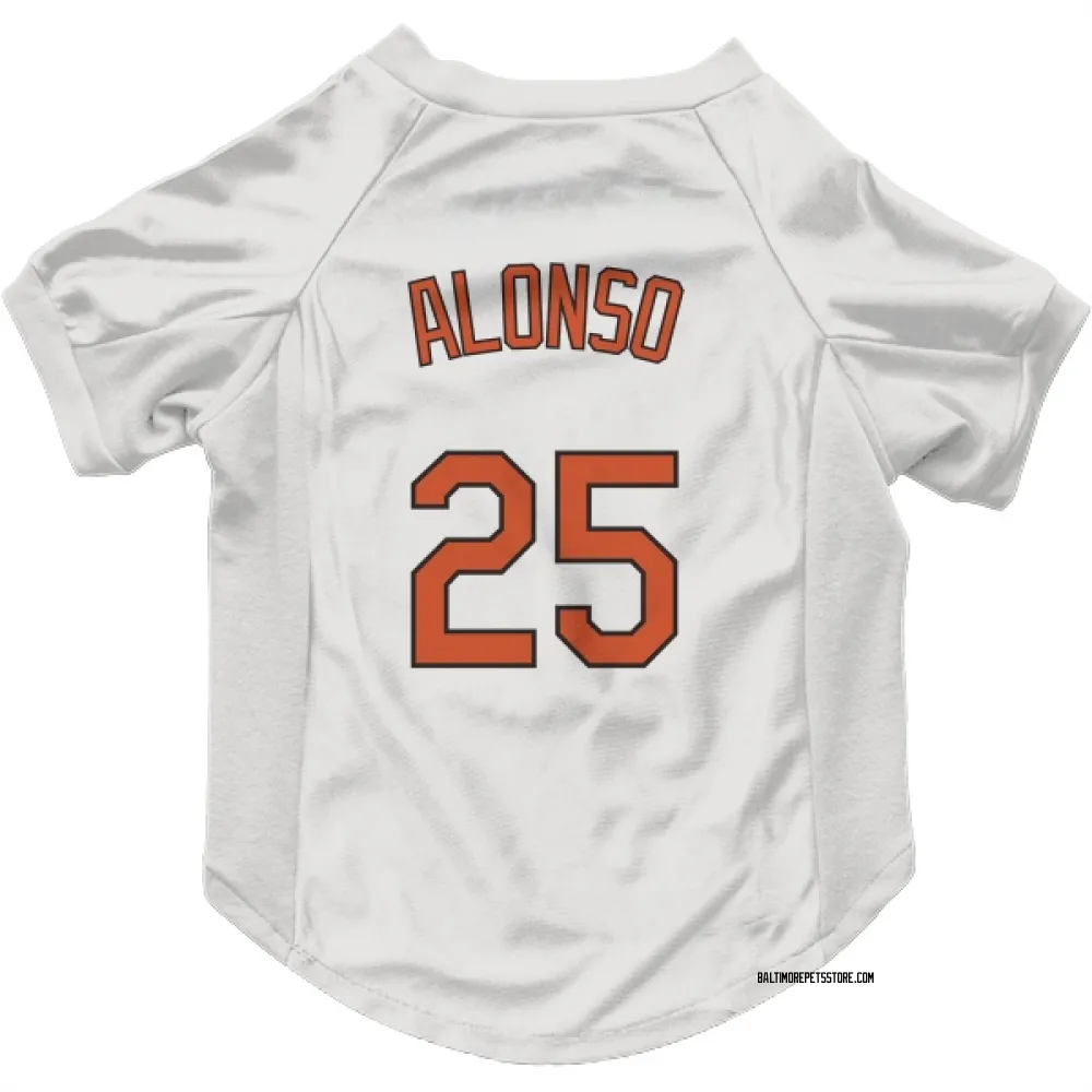 Baltimore Orioles Pete Alonso White Pet Jersey for Dog & Cat