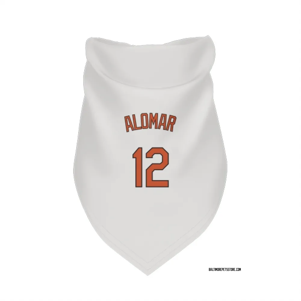 Baltimore Orioles Roberto Alomar White Pet Bandana for Dog & Cat