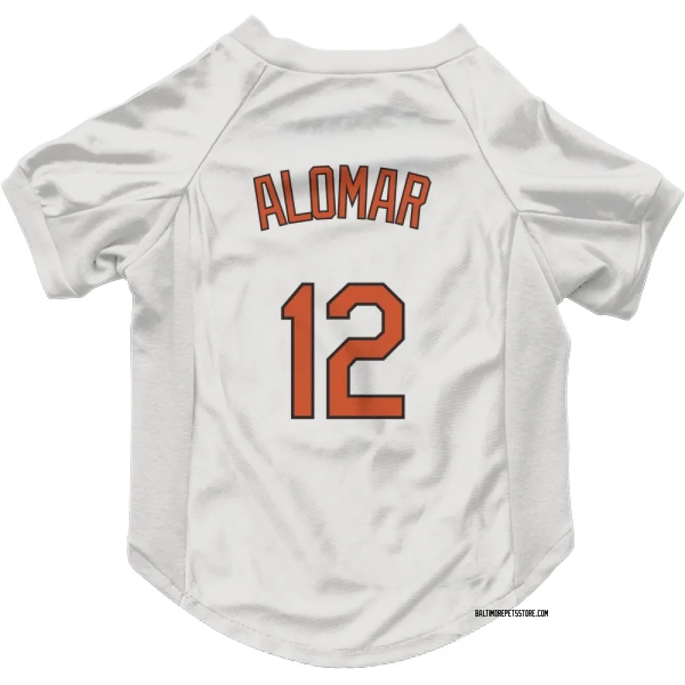 Baltimore Orioles Roberto Alomar White Pet Jersey for Dog & Cat