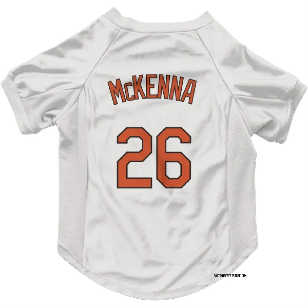 Baltimore Orioles Ryan McKenna White Pet Jersey for Dog & Cat