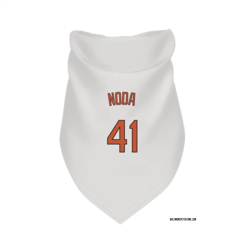 Baltimore Orioles Ryan Noda White Pet Bandana for Dog & Cat