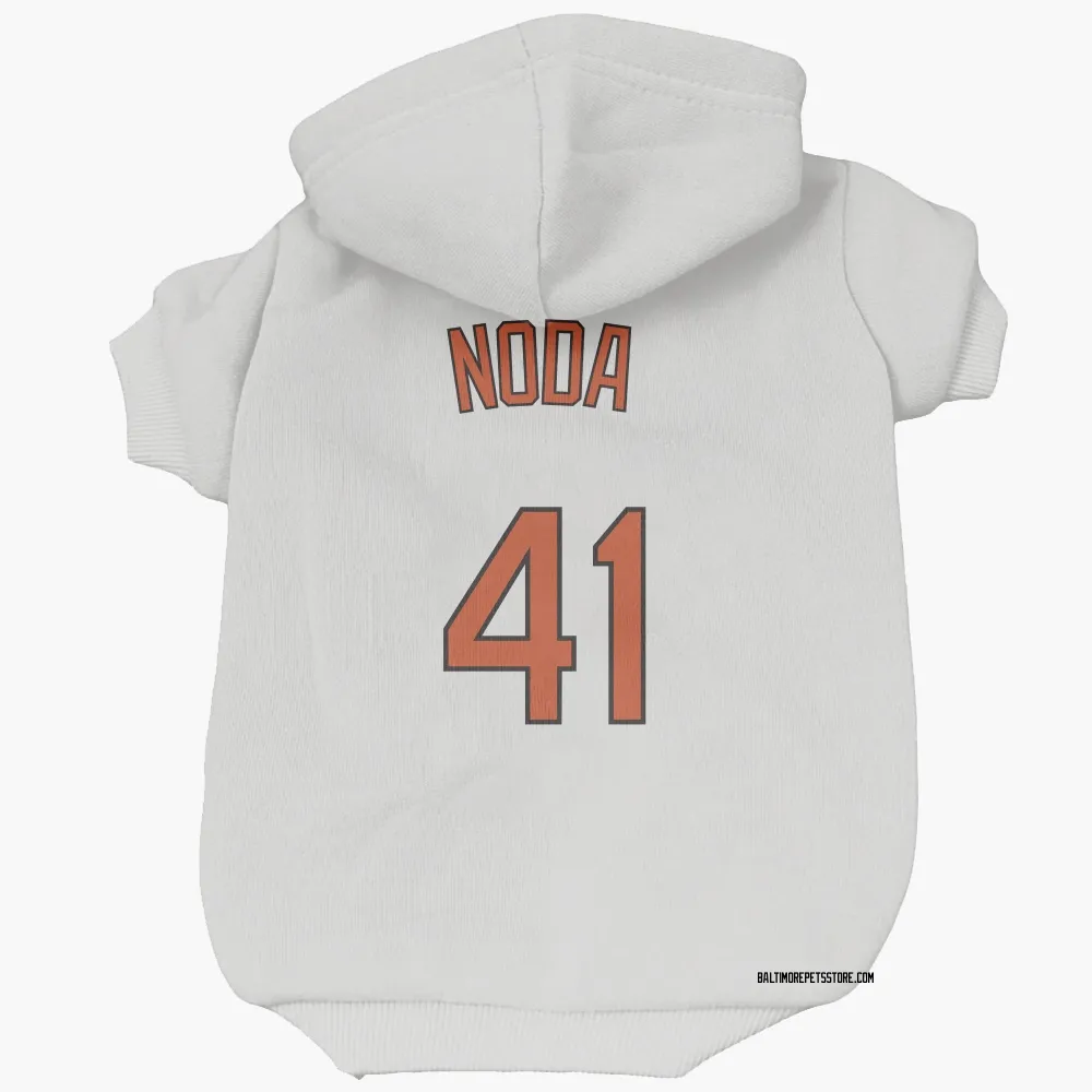 Baltimore Orioles Ryan Noda White Pet Hoodie for Dog & Cat