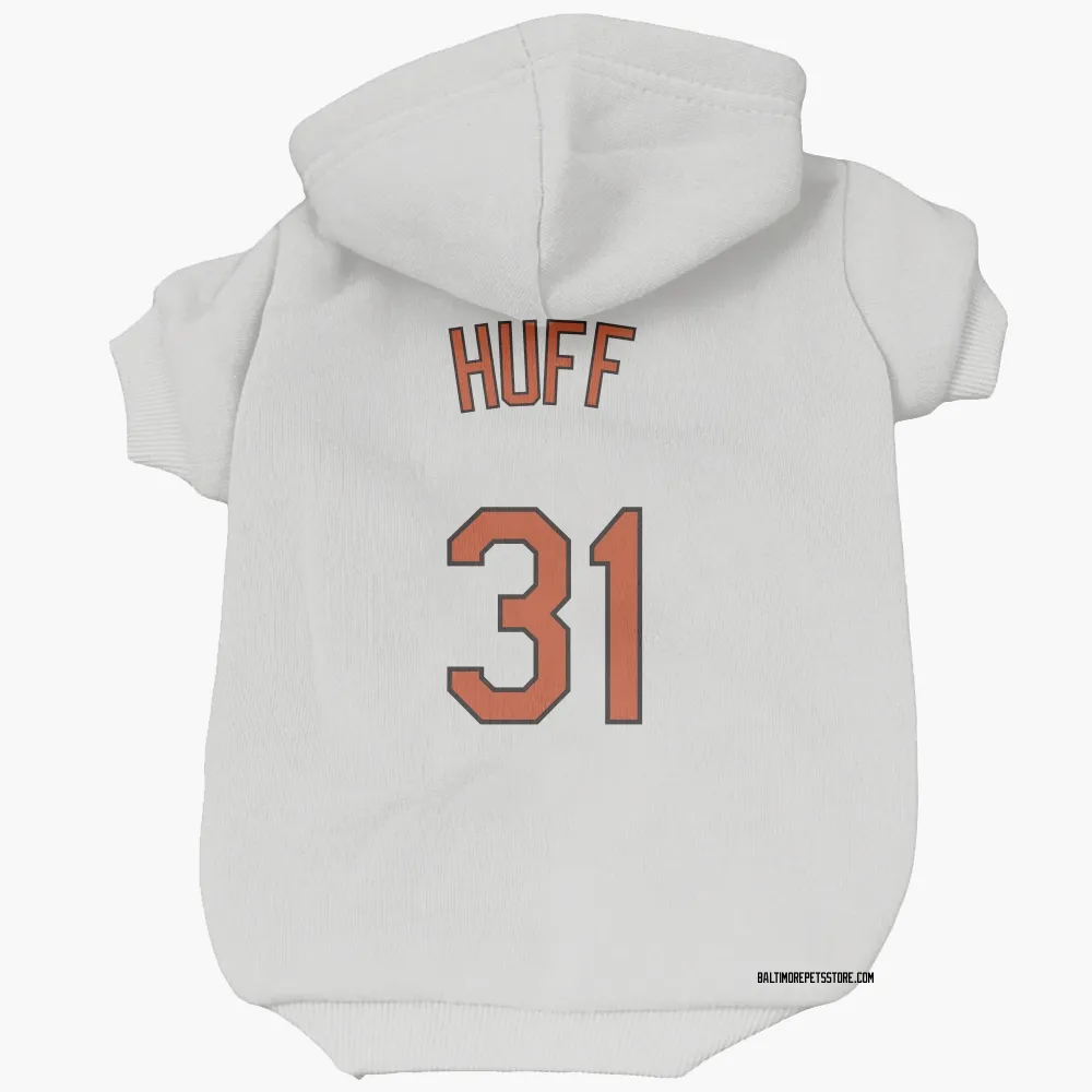 Baltimore Orioles Sam Huff White Pet Hoodie for Dog & Cat