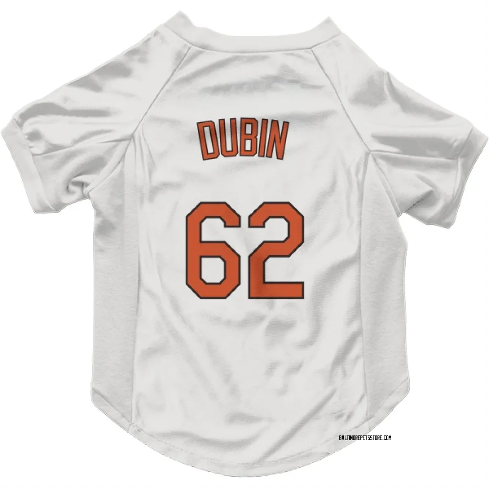 Baltimore Orioles Shawn Dubin White Pet Jersey for Dog & Cat