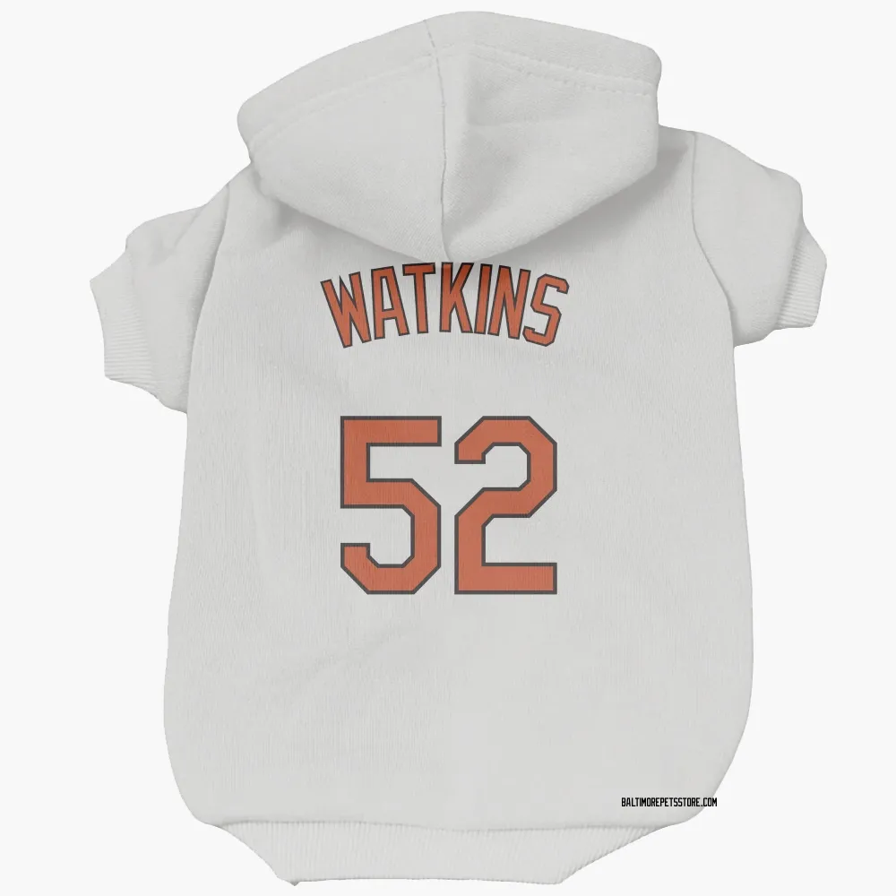 Baltimore Orioles Spenser Watkins White Pet Hoodie for Dog & Cat