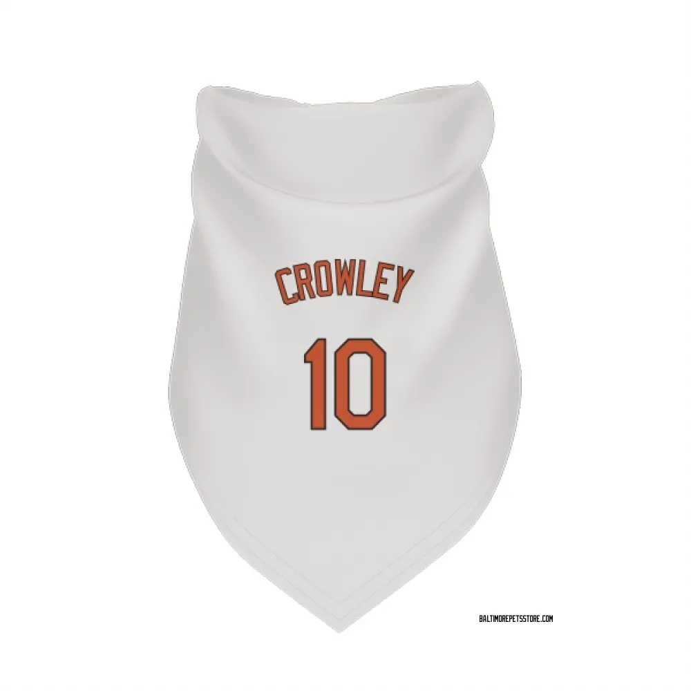 Baltimore Orioles Terry Crowley White Pet Bandana for Dog & Cat