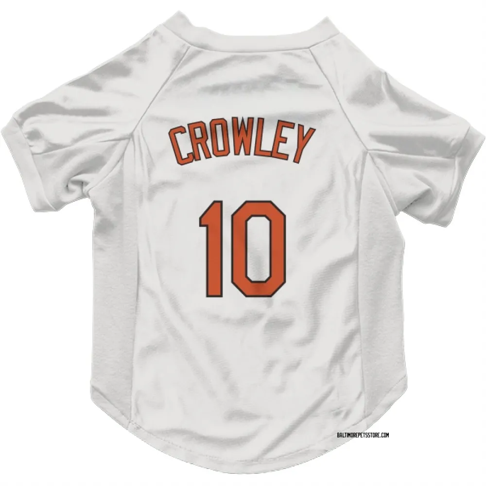 Baltimore Orioles Terry Crowley White Pet Jersey for Dog & Cat