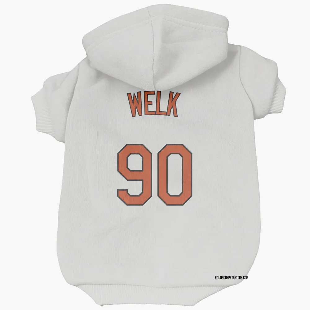 Baltimore Orioles Toby Welk White Pet Hoodie for Dog & Cat
