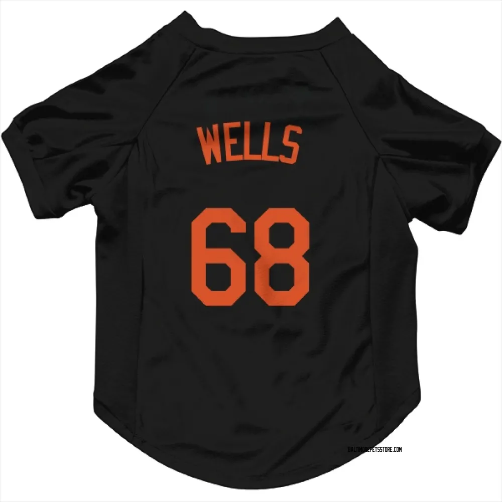 Baltimore Orioles Tyler Wells Black Pet Jersey for Dog & Cat