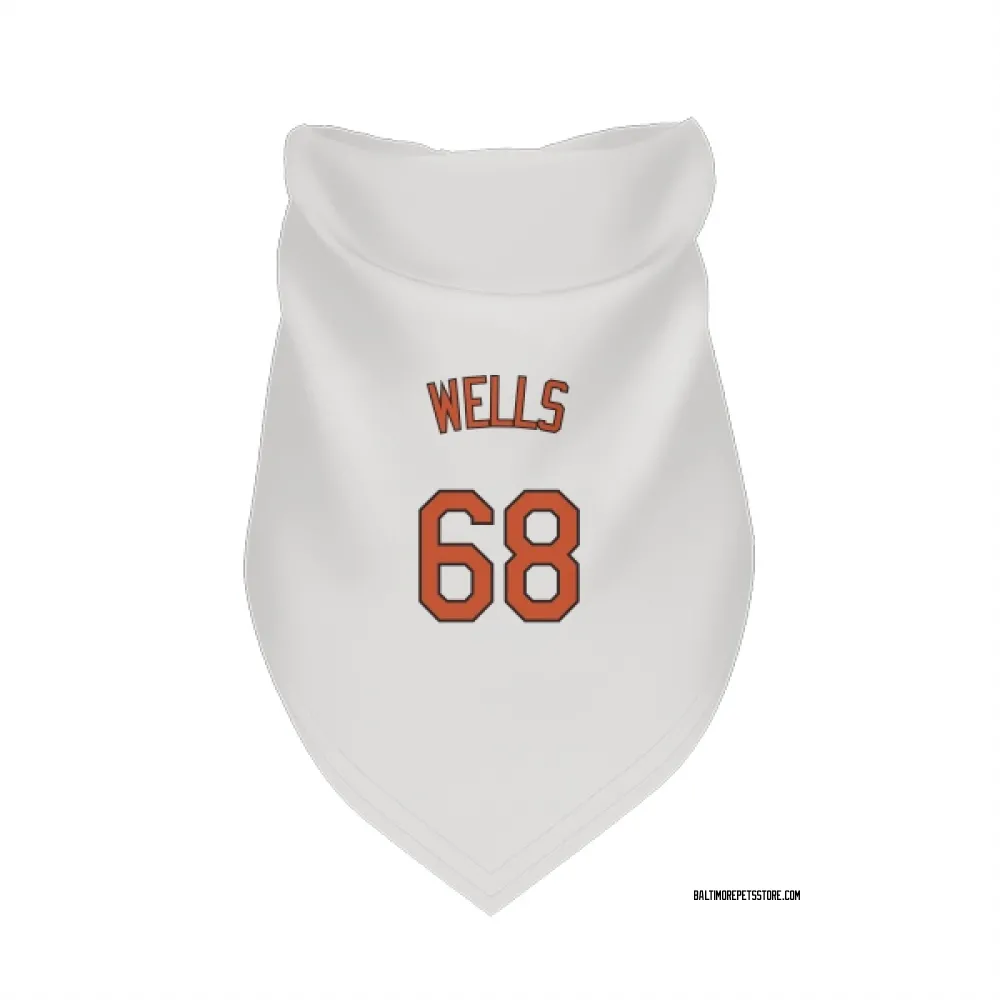 Baltimore Orioles Tyler Wells White Pet Bandana for Dog & Cat
