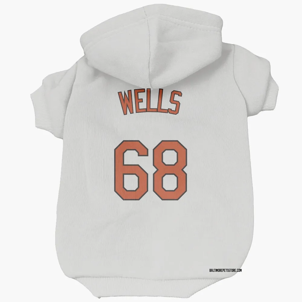 Baltimore Orioles Tyler Wells White Pet Hoodie for Dog & Cat