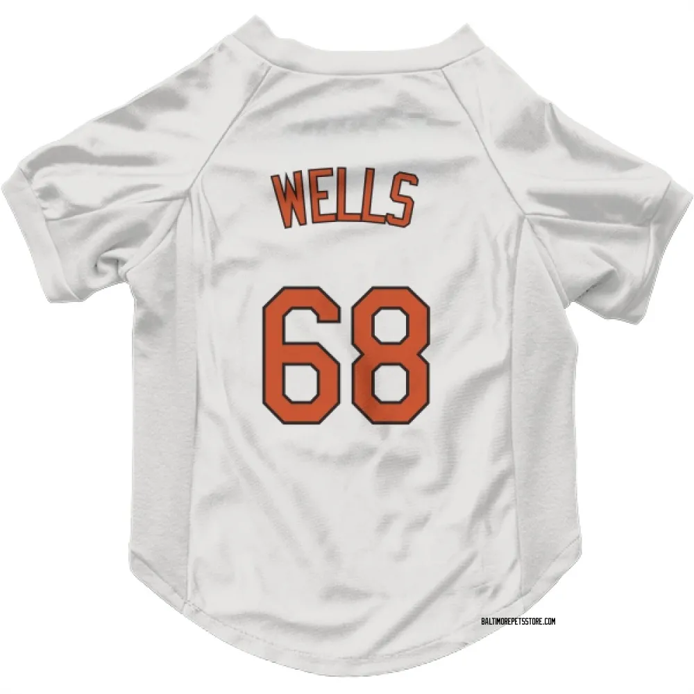 Baltimore Orioles Tyler Wells White Pet Jersey for Dog & Cat