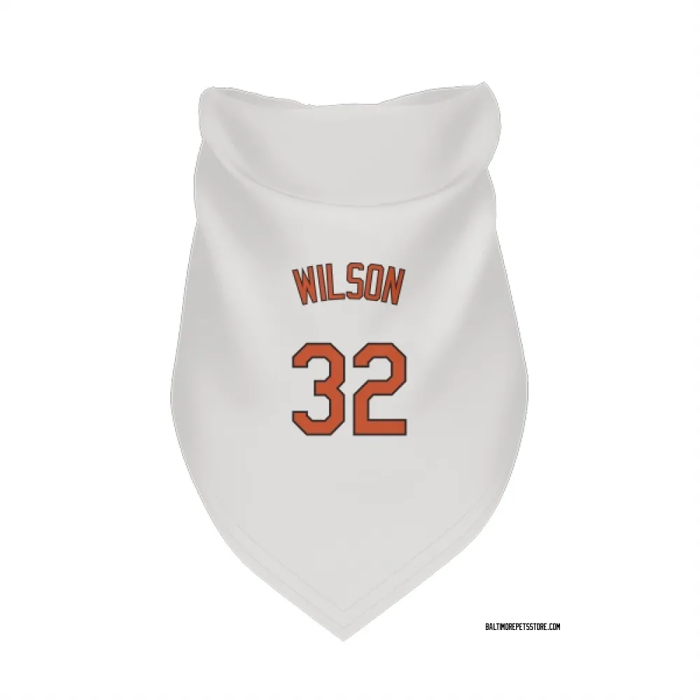 Baltimore Orioles Weston Wilson White Pet Bandana for Dog & Cat