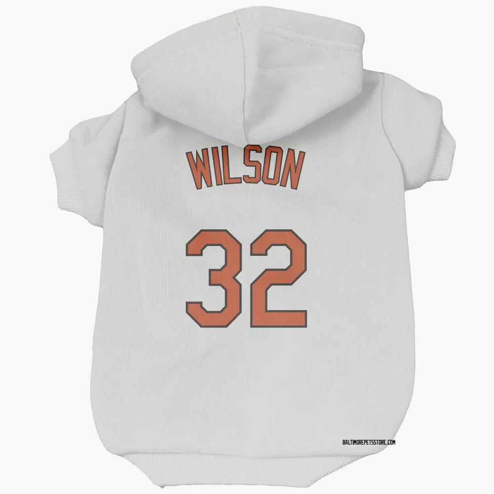 Baltimore Orioles Weston Wilson White Pet Hoodie for Dog & Cat