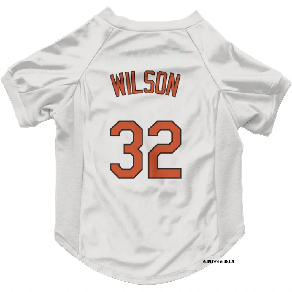 Baltimore Orioles Weston Wilson White Pet Jersey for Dog & Cat