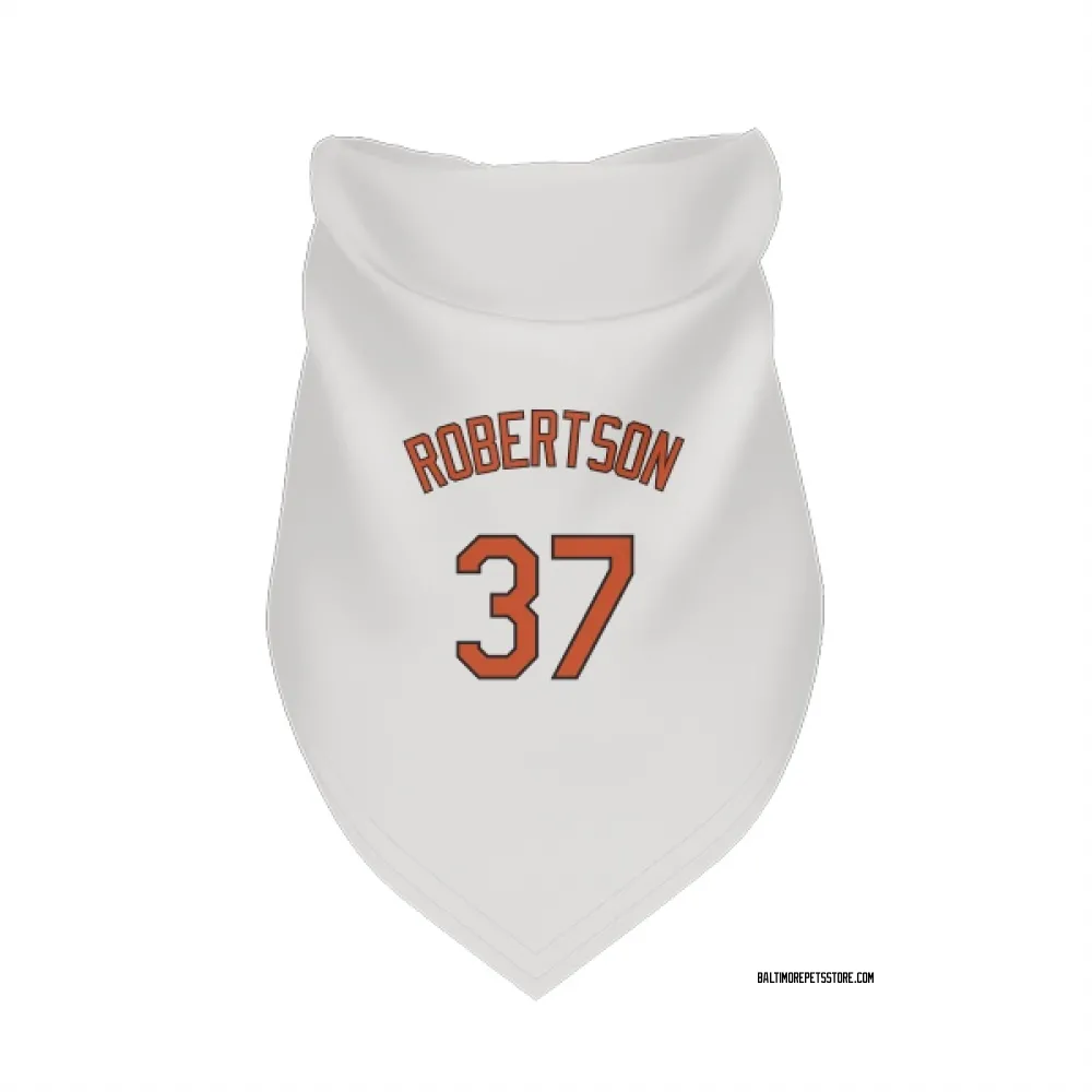 Baltimore Orioles Will Robertson White Pet Bandana for Dog & Cat