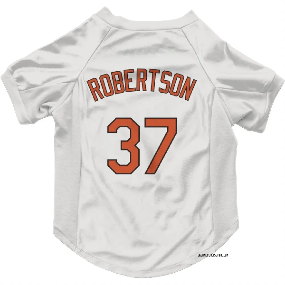 Baltimore Orioles Will Robertson White Pet Jersey for Dog & Cat